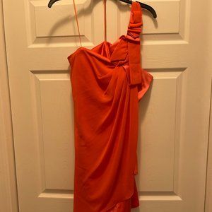 Max & Cleo peach semi-formal dress